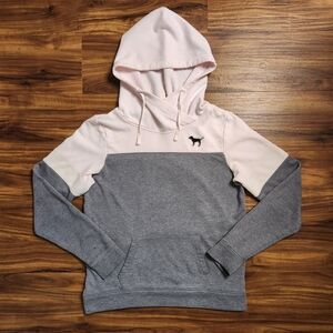 Victoria's Secret PINK Light Pink/Gray Sequin Hoodie Size Small
